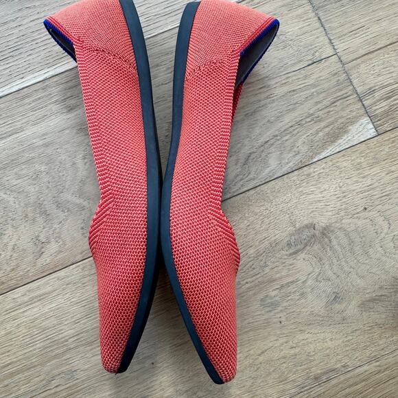 Rothy's The Point Slip-On Machine Washable Pointed-Toe Flats Orange Size 8 - Picture 6 of 10